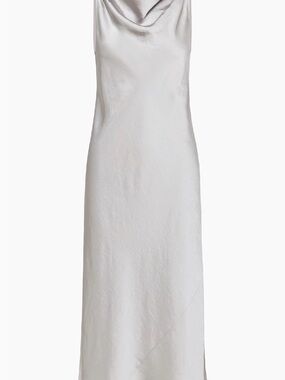 Aritzia Goddess Cowl Neck Slip Dress in Ashen